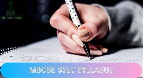 MBOSE SSLC Syllabus 2025 PDF ‣ Meghalaya Board Class 10 Syllabus for Math, Science, SST