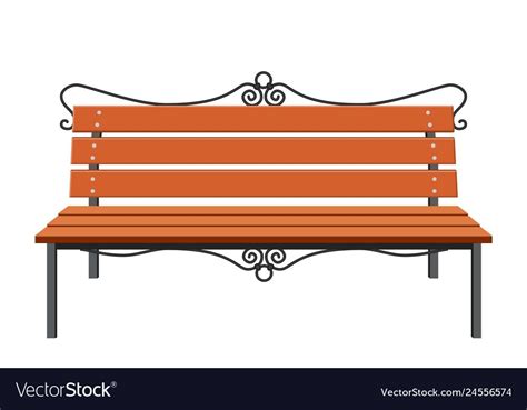 City park bench vector image on VectorStock | Bench, Logo design ...