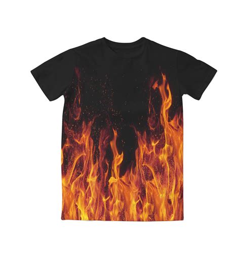 Fire Flames T-Shirt Custom Made Fashion 3D Sublimation Print Plus Size on Storenvy Wholesale ...