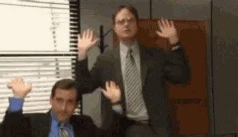 Party Hard Raise Hands GIF - PartyHard RaiseHands Office - Discover & Share GIFs