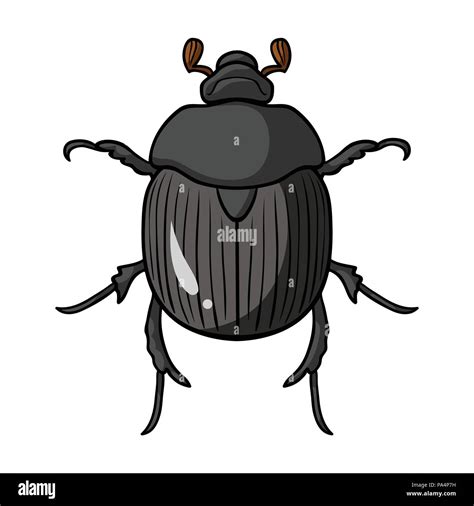 Dor-beetle icon in cartoon design isolated on white background. Insects ...