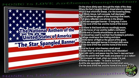 United States National Anthem INSTRUMENTAL with lyrics, Full Version ...