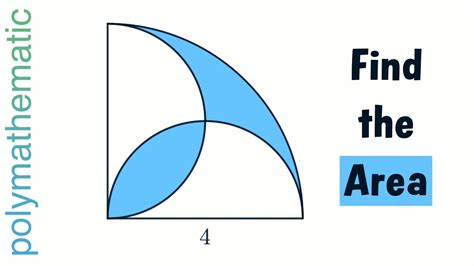 Puzzling Quarter Circle Area Problem [Geometry] - YouTube