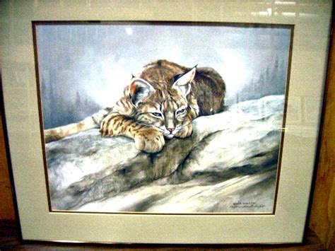 This limited edition Annette Hartzell Mountain Lion framed print on ...