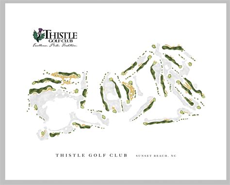 Thistle Golf Course Map by Claire W Design