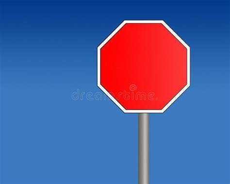 Red octagonal sign. stock illustration. Illustration of icon - 105444737