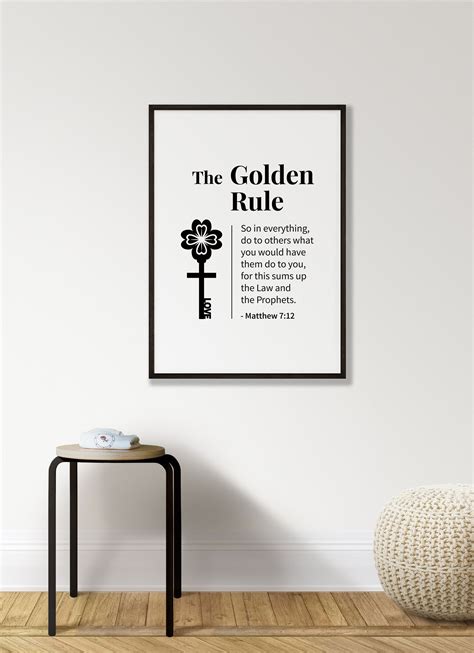 The Golden Rule, Bible Verse Wall Art, Matthew 7 12, Bible Quote Print ...