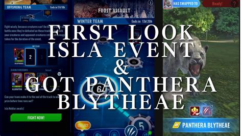 FIRST LOOK ISLA EVENT & PANTHERA BLYTHEAE, Jurassic World Alive ジュラシック ...