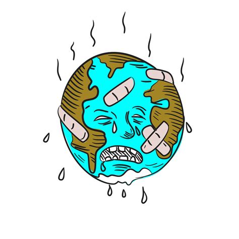 Earth Sad and Crying Doodle :: Behance