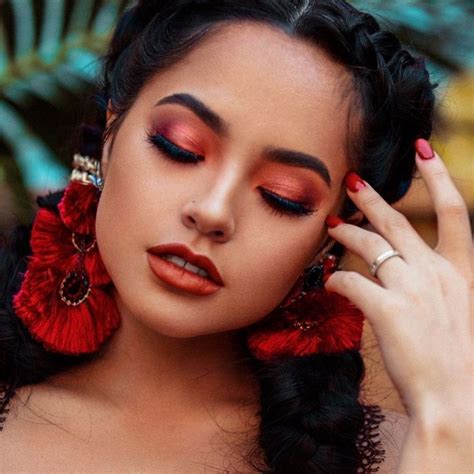 Makeup | Mexican makeup, Red makeup looks, Peach makeup