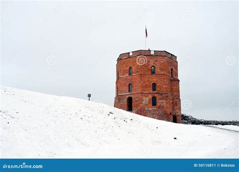 Gediminas Castle Tower on Hill in Vilnius Stock Image - Image of historical, architecture: 50116811