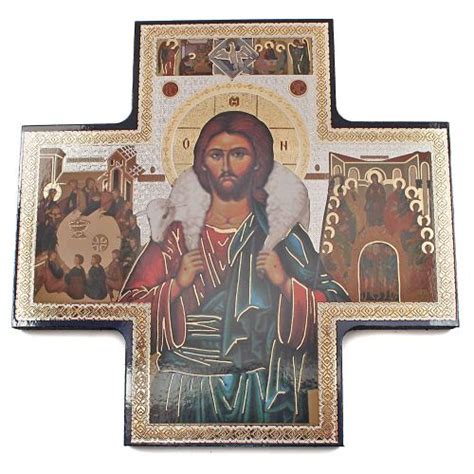 Good Shepherd icon cross, 15 cm