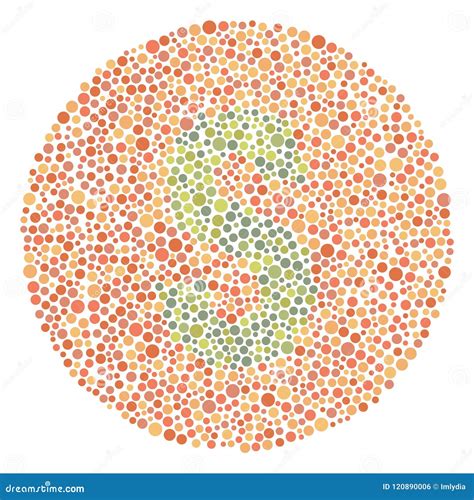 Ishihara Test For Color Blindness. Color Blind Test. Green Number 9 For ...