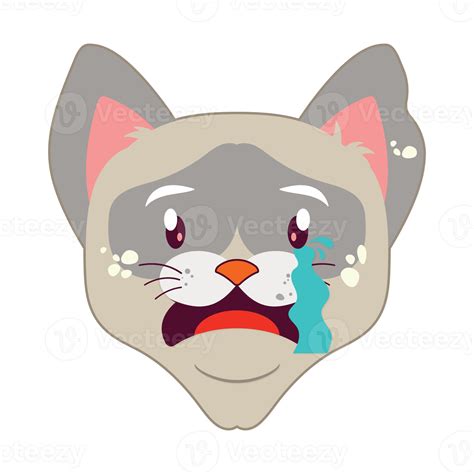 cat crying face cartoon cute 14320294 PNG