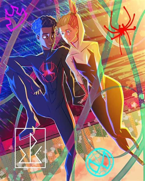 ArtStation - Miles Morales and Gwen Stacy 🕷🕸 ️🥁💿 Fan Art