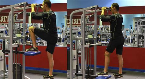 Glute Pushdown (on Assisted Pull-Up) Exercise - The Optimal You