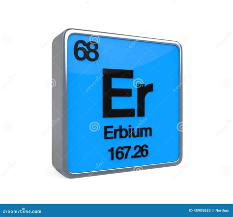 Erbium Element Periodic Table Stock Illustration - Image: 45905633