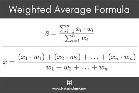 Weighted Average Calculator (with Steps to Solve) - Inch Calculator