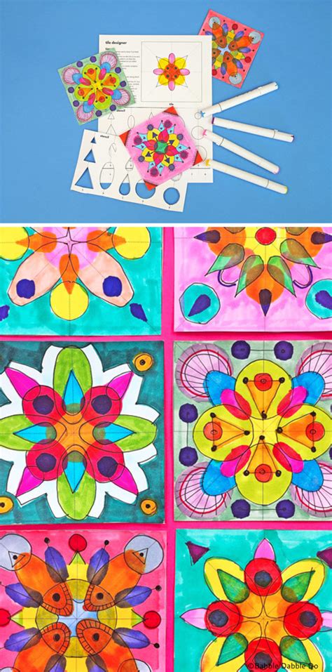 A Beautiful Geometric Art Project Featuring Symmetry - Babble Dabble Do