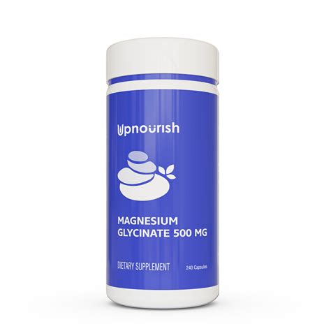 Chelated Magnesium Glycinate 500mg Capsules - Magnesium Chelate for ...