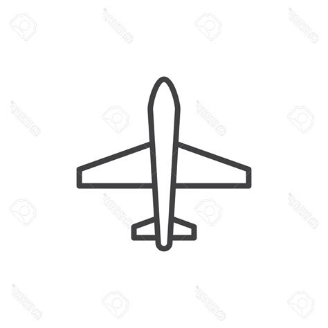 Airplane Outline Vector at Vectorified.com | Collection of Airplane ...