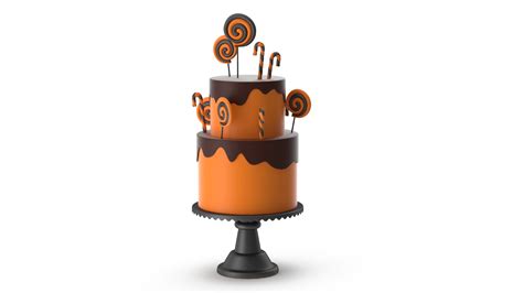 3D Halloween Cake With Candy Decor - TurboSquid 1792884