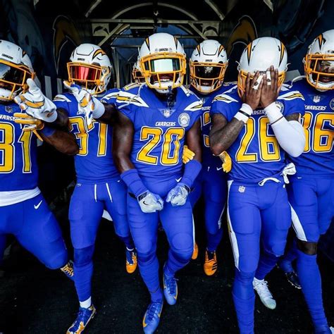 Los Angeles Chargers Color Rush Uniforms | Chargers football, Nfl color ...