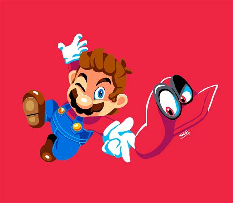 MARIO AND CAPPY! - Digital Drawing Super Mario Bros, Nintendo Super ...