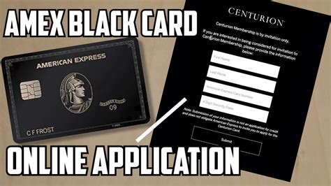 Amex Centurion Card: You Can Now APPLY Online..... Kind of.... - YouTube