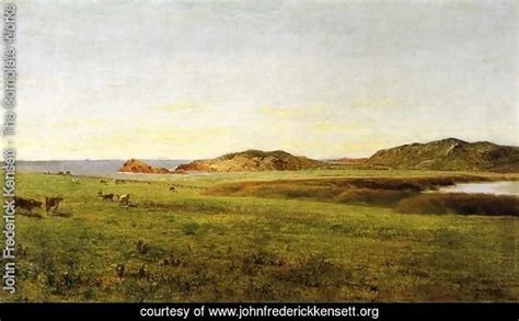 John Frederick Kensett - The Complete Works - Landscape with Sea ...