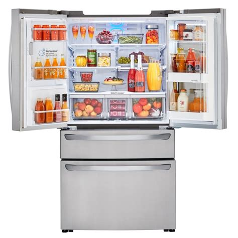 LG LMXS30796S 30 cu. ft. 4-Door French Door Smart Refrigerator with InstaView Door-in-Door and ...