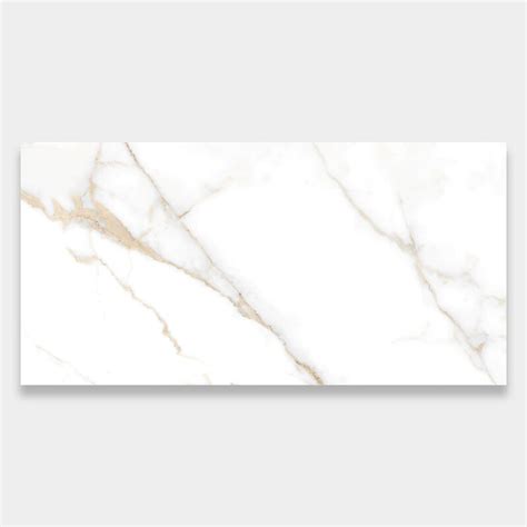 Calacatta Oro Polished Porcelain Tile | 12x24x3/8 | Porcelain Flooring | White Porcelain