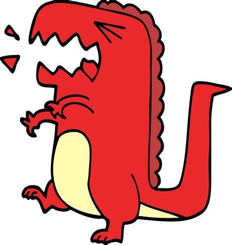 cartoon doodle roaring dinosaur 9870843 Vector Art at Vecteezy