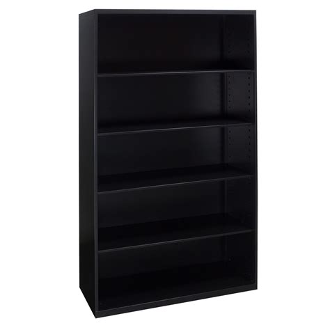 5 Shelf 66 Inch Used Bookcase, Black | National Office Interiors and Liquidators