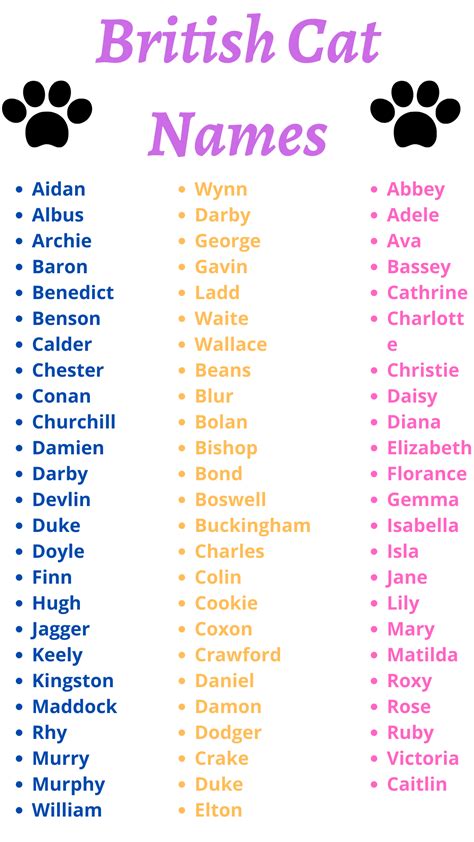 Top British Cat Names