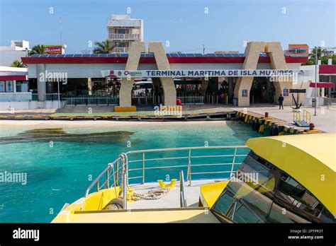 Ferry boat terminal, Isla Mujeres, Caribbean Coast, Cancun, Quintana ...