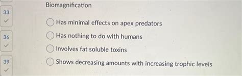 Solved Biomagnification Has minimal effects on apex | Chegg.com