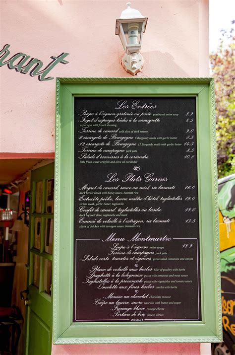 Paris France Photograph La Maison Rose Cafe Menu Chalkboard - Etsy