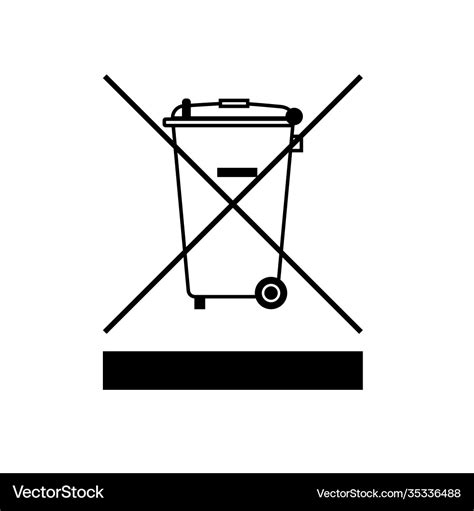 Weee directive symbol waste electrical Royalty Free Vector