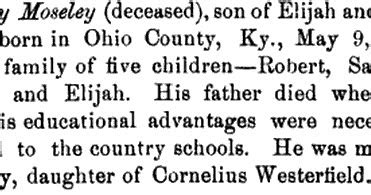 Ohio County, Kentucky History: Daviess County History - John Wesley Moseley