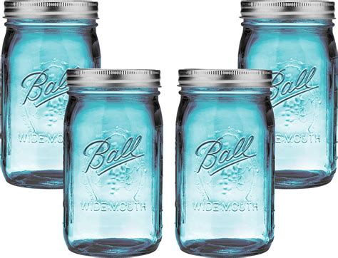 Ball Mason Jar-32 oz Aqua Blue Ball Collection Elite Color Series ...