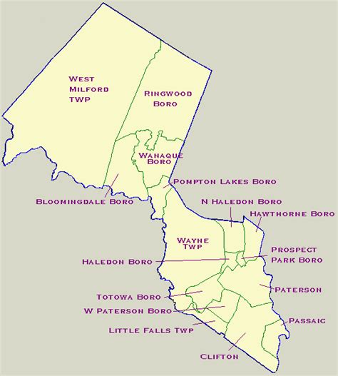 Passaic County NJ GenWeb Project -- Geography atlas