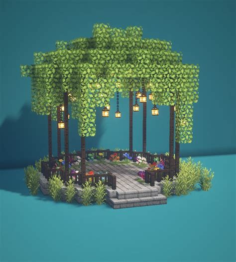 Minecraft Fairy Garden Gazebo 🍄🌿 Magical Fairy Tail Aesthetic Cottagecore Build | Minecraft ...