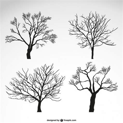 Winter Tree Silhouette Vector at Vectorified.com | Collection of Winter Tree Silhouette Vector ...