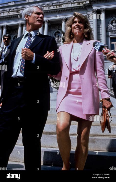 jane fonda, ted turner Stock Photo - Alamy