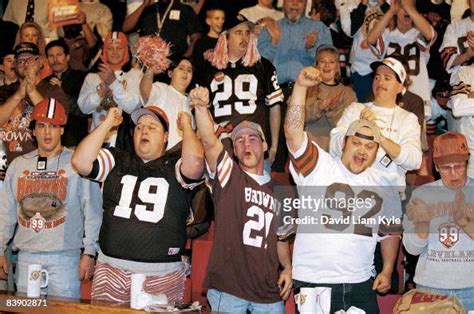 Cleveland Browns Dawg Pound fans Jeff Lanzer, Josh Speer and Dan... News Photo - Getty Images