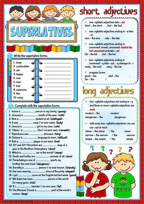 superlatives interactive and downloadable worksheet. You can do the exercises online or download ...