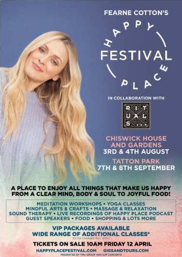 Fearne Cotton announces Happy Place Festival will debut • WithGuitars