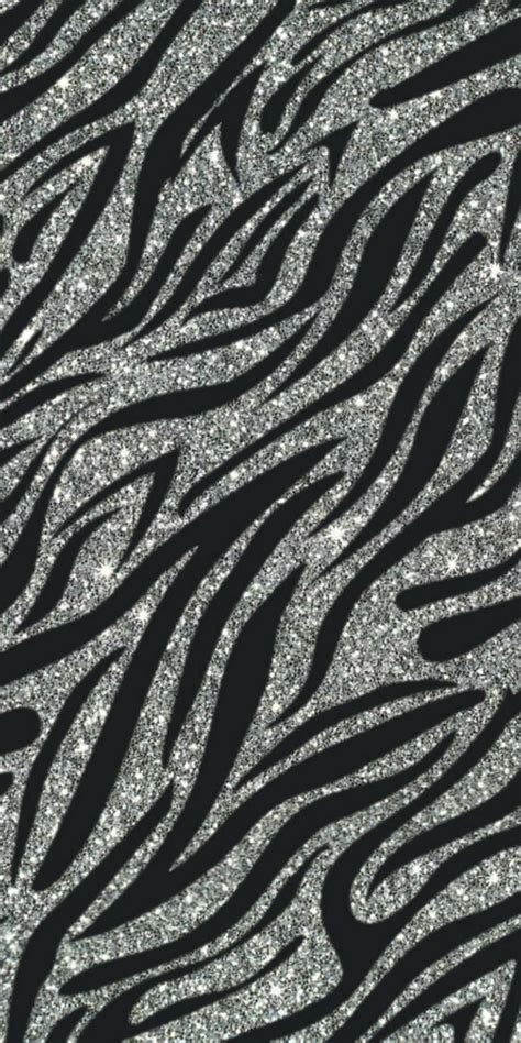 #Wallpaper #background #aesthetic #zebra #zebra stripes #silver #glitter #girly #animal print ...