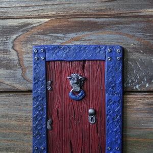 Red Fairy Door With Goblin Knocker - Etsy